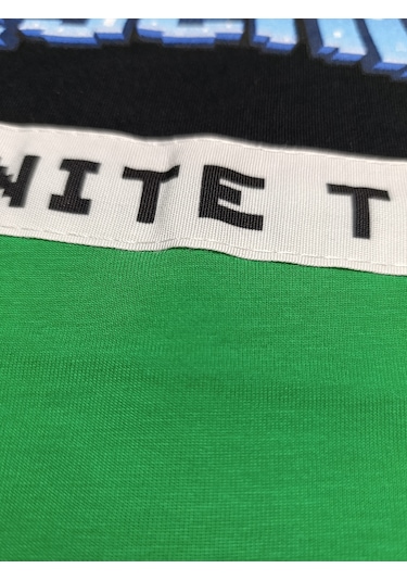 Erkek Çocuk Minecraft Lagends Baskılı T-shirt 4-13 Yaş Yeşil