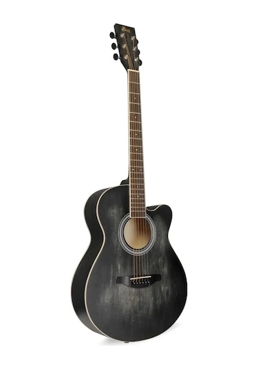 Winzz Af-h00lc 40-bk Cutaway Akustik Gitar Siyah