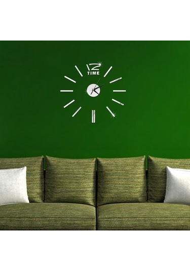 Suofeng Ev Dekoru İçin Siyah Modern Duvar Saati - Kolay Kurulum Dıy Zaman Gösterici Çok Renki