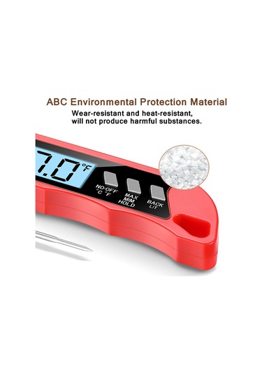 Mufunye Katlanabilir Dijital Yemek Termometresi -50 C'den 300 C'ye Hassas Ölçüm