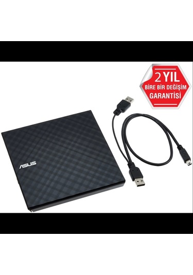 Asus Sdrw-08d2s-u Lite, Usb 2.0, External, Siyah, Slim, Optik Okuyucu/yazıcı