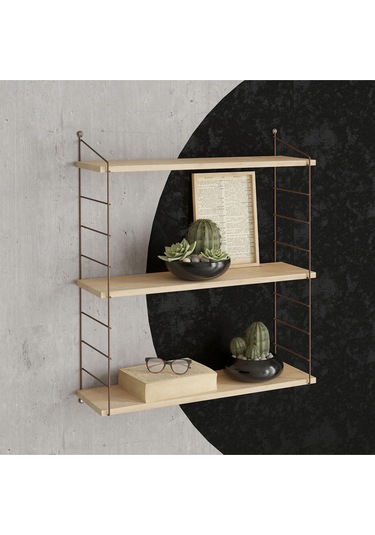 Decormet Armoni Raf Seti 3 Raflı 200 720 Safir Meşe - Malibu Safir Meşe