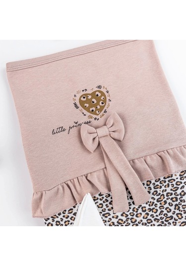 Leopar Desenli 100% Pamuk 8li Hastane Çıkış Seti Çok Renkli