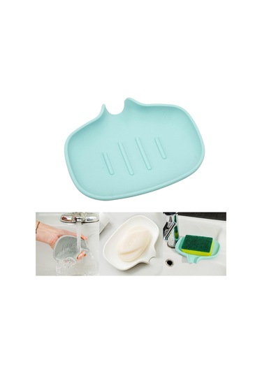 Suntek Sabunluk Tutucu Organizatör Kaymaz Sünger Raf Yeşil Yeşil Diğer