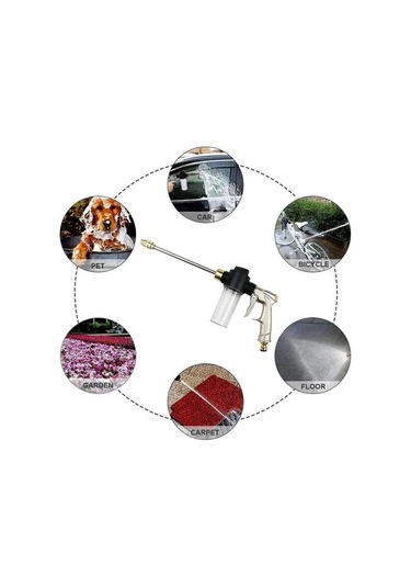 Techtic Metal Yüksek Basınçlı Köpük Hazneli Su Tabancası