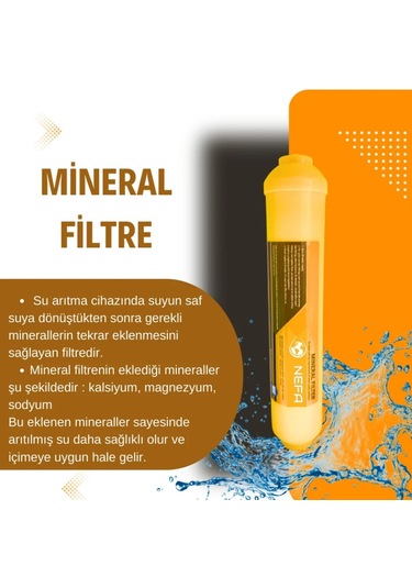 Tüm Arıtma Cihazlarına Uyumlu Post Karbon-alkali-mineral 3'lü Set