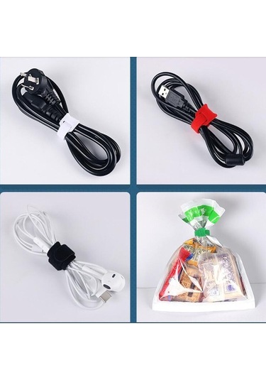 Fortunelane Kırmızı Nilon Bant, 12x200mm, Kablo Düzenleyici, Tekrarlı Kullanım, Ev Ve Ofis İçin Dayanıklı Bağlayıcı