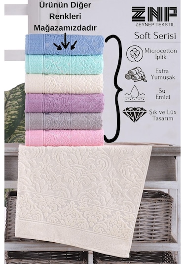 Zeynep Tekstil Soft 2'li 50x90 Cm El&yüz Havlu Seti Mavi