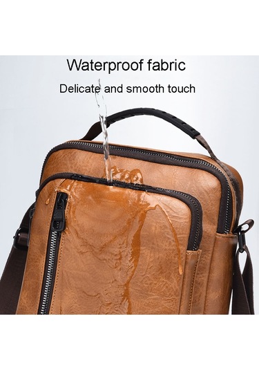 Sones Weıxıer D288 Büyük Kapasiteli Günlük Çapraz Çanta İş Su Geçirmez Tek Omuz Çantaları Açık Kahverengi