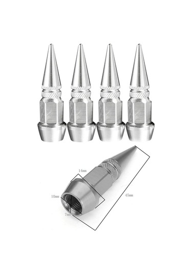 Alüminyum Sivri Sibop Kapağı 4'lü Gri Sibob Kapağı 45mm