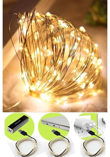 Peri Led Işık 10 Metre Usb'li Mor - Gün Işığı