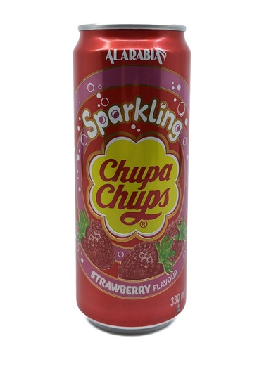 Chupa Chups Sparkling Strawberry Flavour - Çilek Aromalı Gazlı İçecek 330 Ml