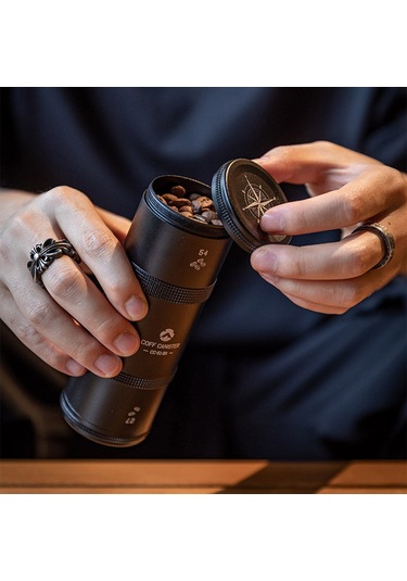 Kahve Kutusu Açık Hava Kamp Alüminyum Alaşımlı Kahve Çekirdeği Çay Yaprakları Saklama Şişesi Kahve Ve Çay İçin Mühürlü Katmanlı Saklama Kavanozu