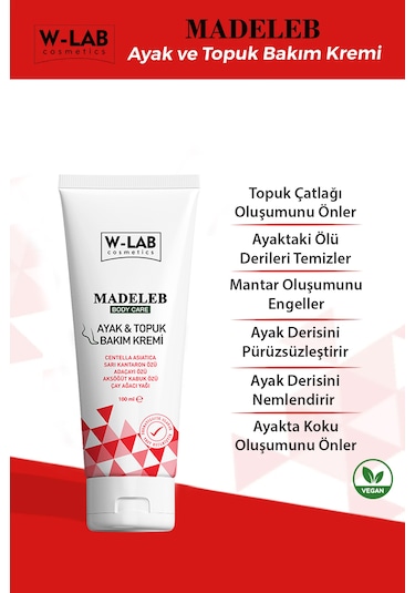 W-Lab Cosmetics Ayak Ve Topuk Bakım Kremi 100 ML