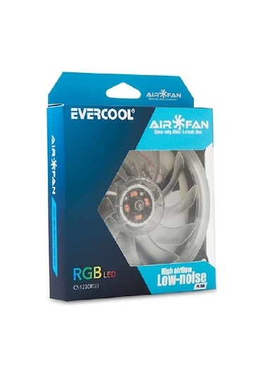 Evercool Cs1230rgb 120 120 25mm 7 Renkli Kasa Fanı