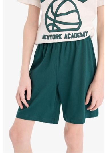 DeFacto Erkek Çocuk 2'li Takım Baskılı Kısa Kollu Tişört Şort E6542A825SMWT32