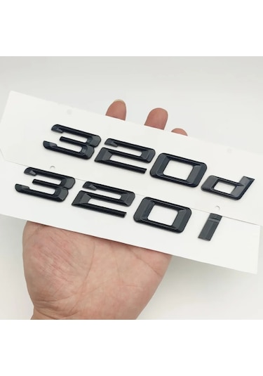 Parlak Siyah-323d-3d Siyah Araba Gövde Rozeti Amblem Etiket 316i 318i 320i 325i 318d 320d 330d Logo Bmw E90 E46 F30 E30