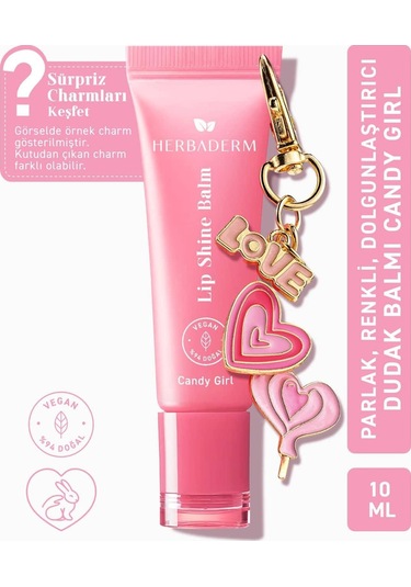 Parlatıcı, Dolgunlaştırıcı, Onarıcı Vegan Dudak Balmı, Tatlı Şeker Aromalı 10 Ml