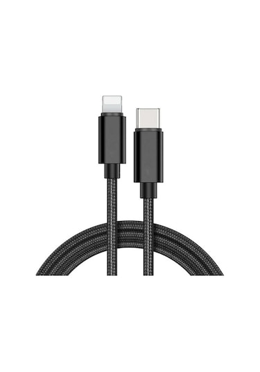 Ally Pd 20 W Hızlı Şarj Apple iPhone Uyumlu 12-11 Usb-C To Lightning Şarj Kablosu Siyah