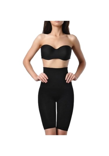 2460 Paçalı Göbek Korse Siyah