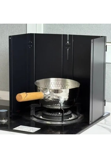 Trendooze Kamp Ocağı Rüzgarlık Beyaz Hafif Katlanır Isıya Dayanıklı Toz Koruma Beyaz