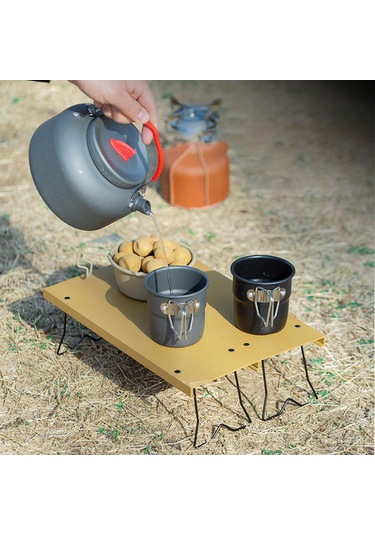 Dolıty Kamp Masası Katlanır Bacaklar Taşıma Çantası Haki Haki Çok Renkli