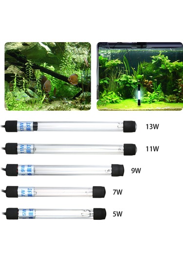 Vkemall Akvaryum Uv Işığı 11w Avrupa Standartı: Alg Ve Bakteri Temizleyici, Suyu Parlak Ve Temiz Tutar