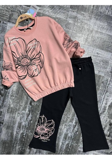 Kız Çocuk İspanyol Paca 2'li Takım Pembe