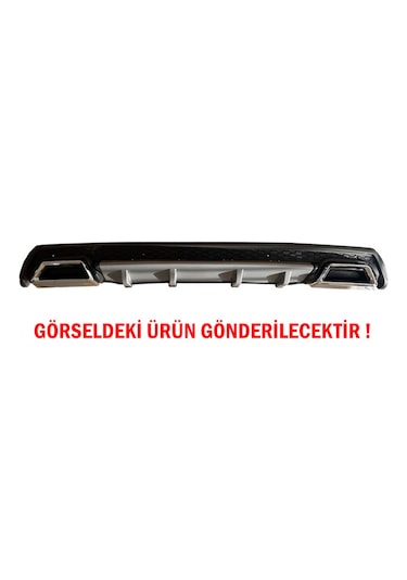 Volkswagen Passat B5 Difüzör Arka Tampon Eki 2 Egzoz Çıkışlı Gri