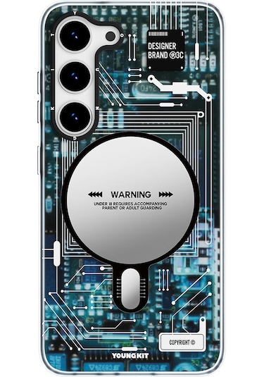 Galaxy S23 Kılıf Magsafe Şarj Özellikli YoungKit Technology Serisi Kapak