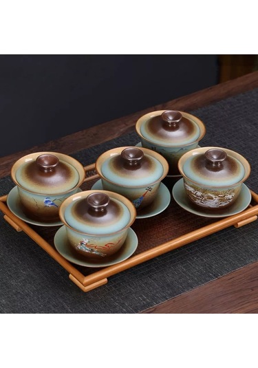 Peace Tea Çay Demliği Gaiwan 231843132 Turkuaz