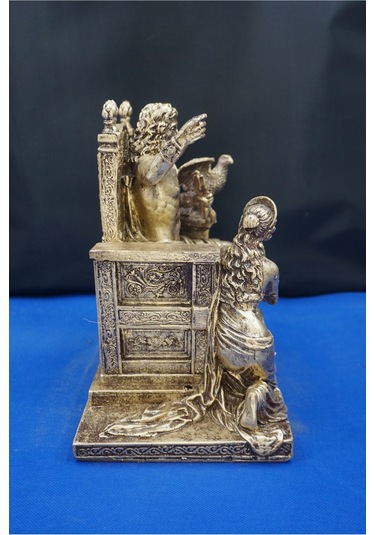 Zeus Ve Hera Mitolojik Heykel 30 Cm Dekoratif Biblo, Ev & Ofis Hediyelik Aksesuar Altın