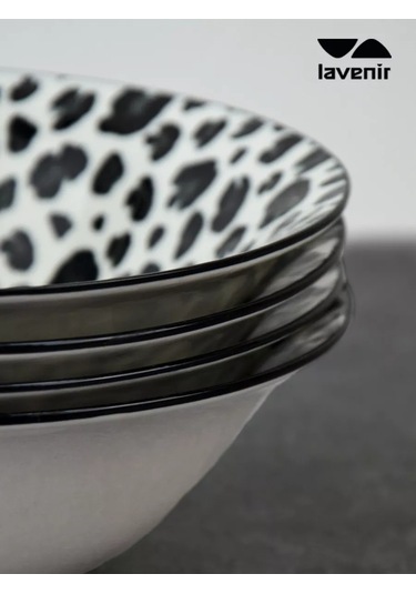 Lavenir 590ml 4 Parça Savanna Porcelain Salata Kasesi Seti 266777017 Siyah