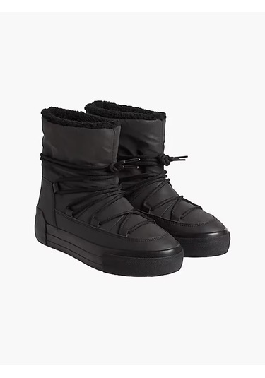 Calvin Klein Vulc Flatform Bold Snow Kadın Kar Botu Yw0yw00820 091 Sıyah