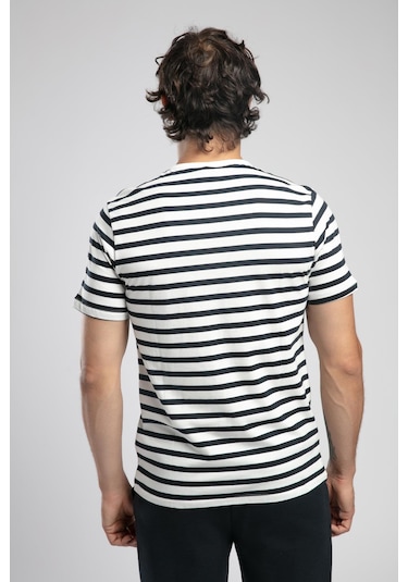 Lee Cooper Eddy Erkek %100 Pamuk O Yaka T-shirt Lacivert-21601 Lacivert