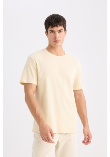 DeFacto New Regular Fit Bisiklet Yaka Basic Düz Kısa Kollu Tişört E1091AXNSER135 Ekru DeFacto New Regular Fit Bisiklet Yaka Basic Düz Kısa Kollu Tişört E1091AXNSER135 Ekru