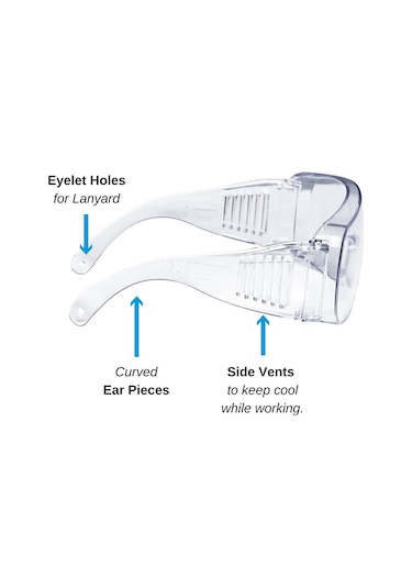 Sones Şeffaf Havalandırmalı Güvenlik Gözlükleri Göz Koruması Koruyucu Laboratuvar Buğu Önleyici Gözlükler