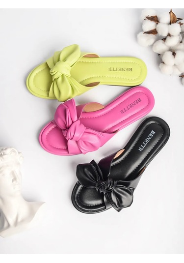 Benetti Yazlık Düz Tabanlı Sabo 329857855 Siyah