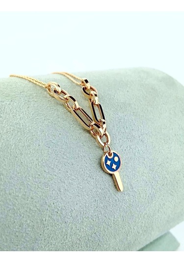 Anahtarlı Ataç Altın Bileklik