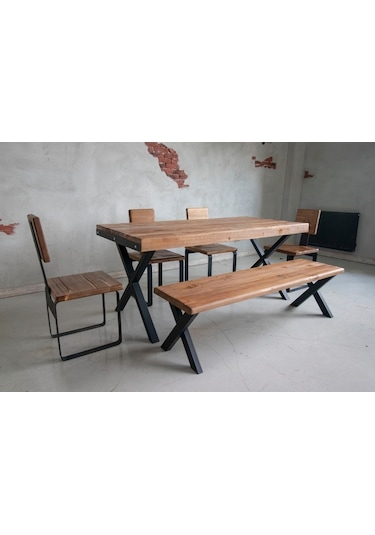 Deryawood Bank Masif Ağaç Ahşap Bank