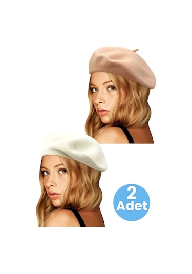 Uniquetrenders Kadın Fransız 2'li Ressam Bere Vizon Ekru Ekru - Vizon