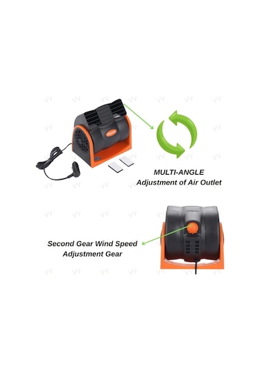 Xuweiwei 24v Araç Hız Kliması Sessiz Soğutucu Araba Kamyon Tekne Ve Karavanlar İçin Usbli Hava Üfleyici