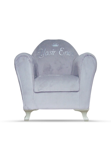 İsimli Kişiye Özel Çocuk Koltuğu 1-6 Yaş - Açık Gri