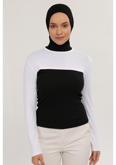 Sıfır Yakalı Boyunluklu Kolluk Beyaz Çok Renkli