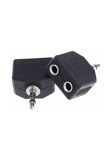 Stereo 2'Li 3.5Mm Kulaklık Çoğaltıcı Adaptör Aux Çoklayıcı