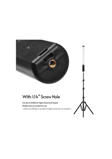 El Tipi Fotoğrafçılığı Doldurma Led Video Tüp Işık Siyah Siyah