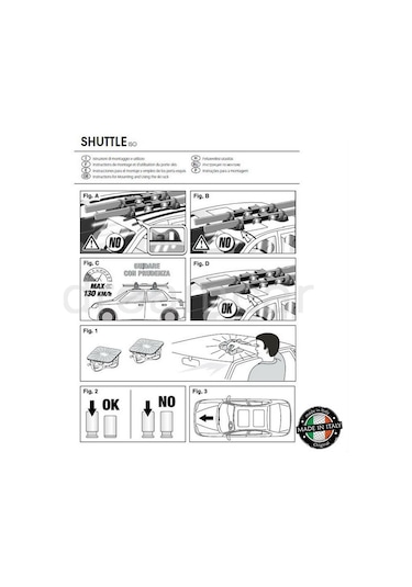 Shuttle Mıknatıslı Kayak Bagajı Made İn Italy