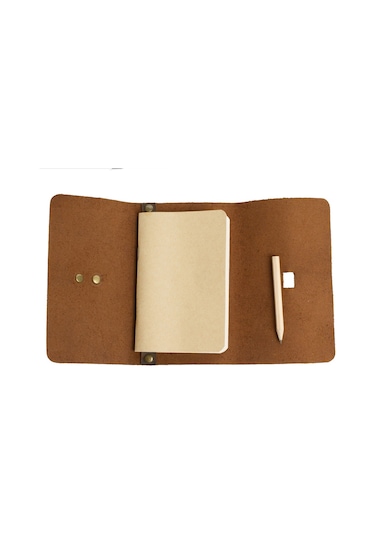 Milan Deri Küçük Defter Kum
