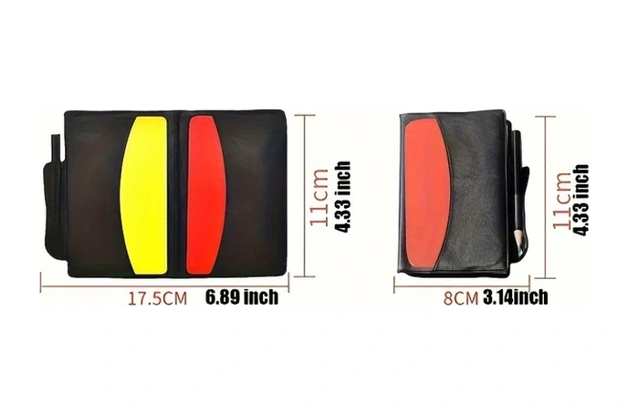 Elmpaly Polychromatic Futbol Hakem Ve Koç Seti Dayanıklı Pvc Kırmızı Sarı Kart Düdük