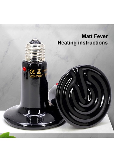 Symbee Sürüngen Evcil Hayvanları İçin Seramik Isıtıcı Lambası - Işık Yok, Hızlı Ve Eşit Isı, 200w, Patlama Direnci Diğer